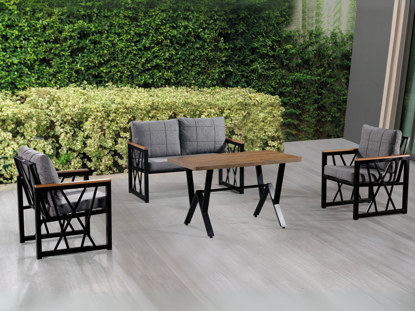 Açelya Metal Bahçe Mobilyası Takımı(Bahçe,Balkon,Cafe,Ofis)
