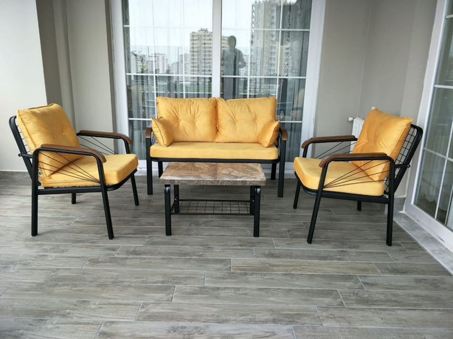 Quantum Metal Bahçe Mobilyası Takımı(Bahçe,Balkon,Cafe,Ofis)