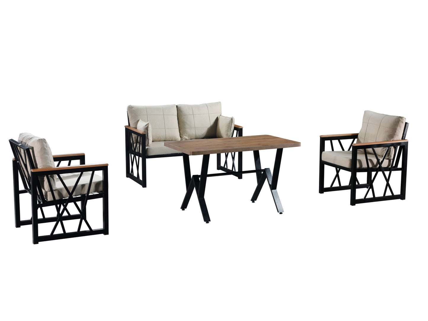 Açelya Metal Bahçe Mobilyası Takımı(Bahçe,Balkon,Cafe,Ofis)