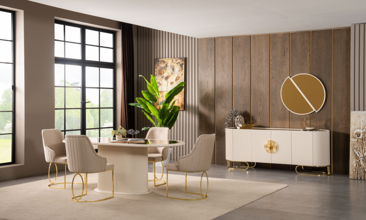 Luccix Yemek Odası Takımı (Gold)