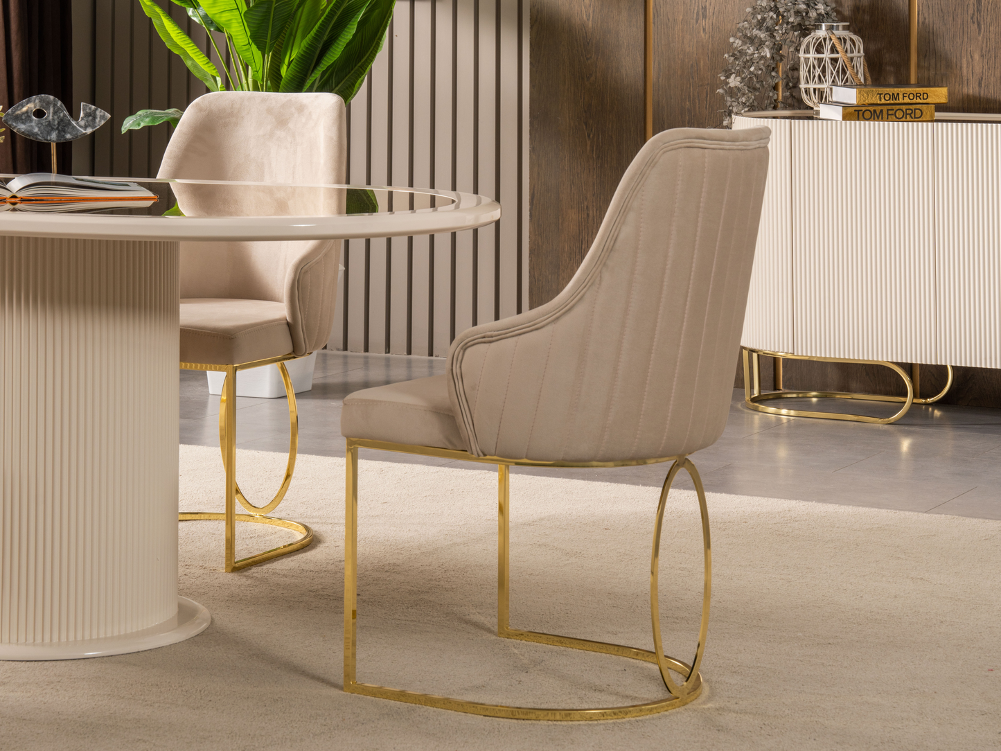 Luccix Yemek Odası Takımı (Gold)