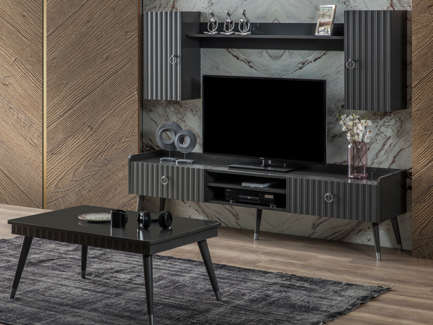 Zen Yemek Odası Takımı(Antrasit)
